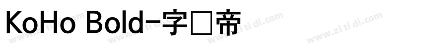 KoHo Bold字体转换